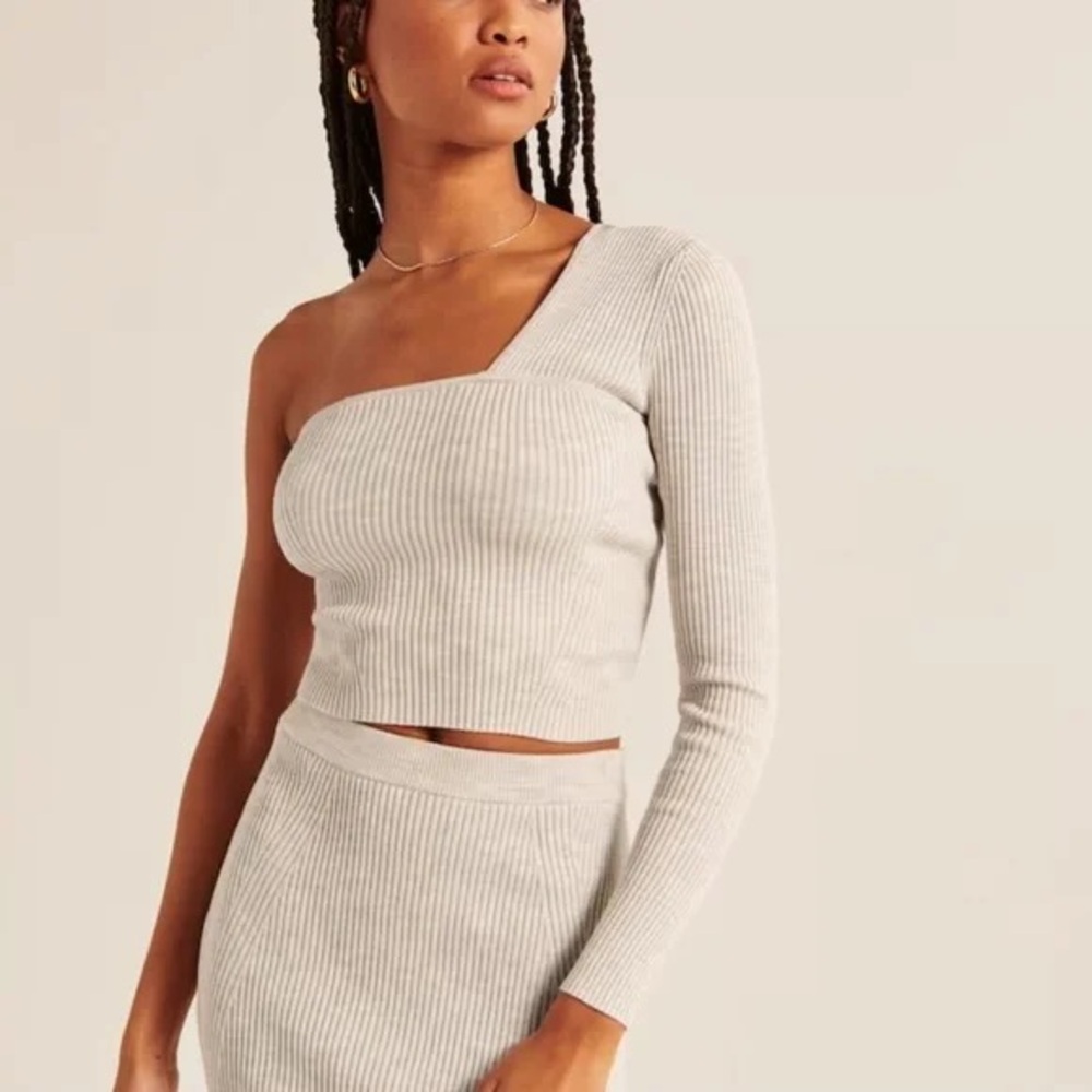 A&F asymmetric one shoulder top